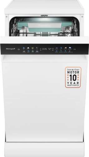 Посудомоечная машина WEISSGAUFF DW 4539 Inverter Touch AutoOpen,  узкая, напольная, 44.8см, загрузка 10 комплектов, белая [432177]